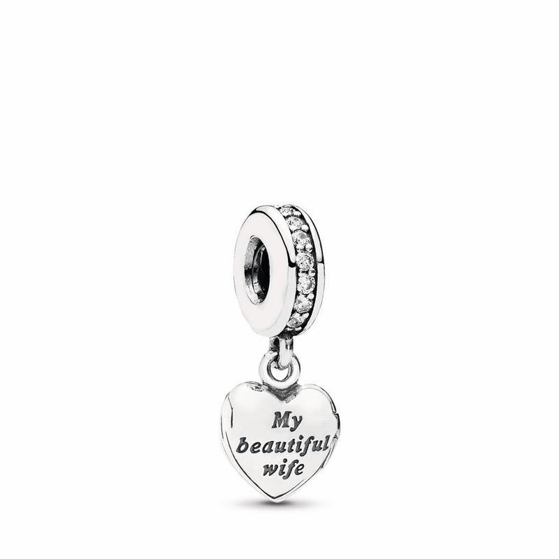 Pandora Australia My Beautiful Wife Dangle Charm - Sterling Silver | ZMWJNI704